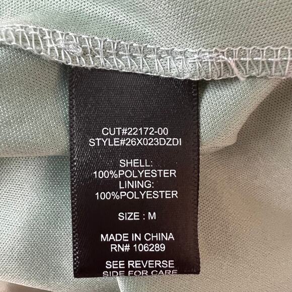 Trixxi Women’s Green Floral Mini Dress, Size M, Puff Sleeve, Smocked Waist Lined - Picture 10 of 10